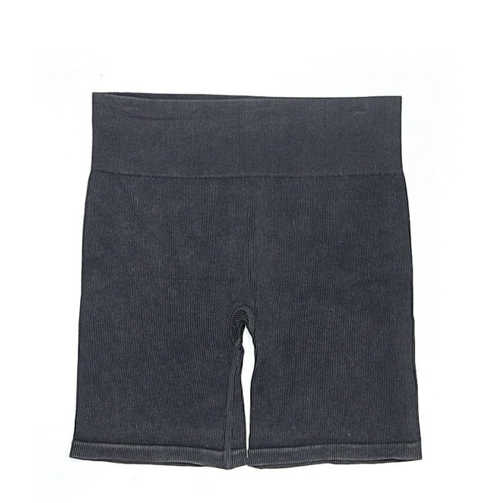 Gilly Hicks Bike Shorts Charcoal Gray Ribbed Stretchy Casual Athletic SZ MED